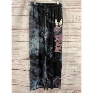 Marvel Venom Tie Dye Lounge Pants Mens Medium Black Blue Purple Slime Logo